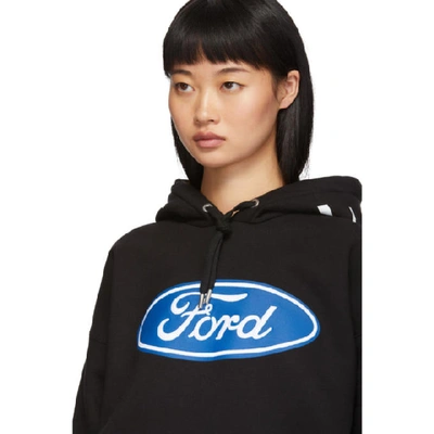 Shop Versace Black Ford Edition Logo Hoodie In A008 Black