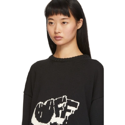 Shop Off-white Black Bubble Arrows Sweater In Black/white