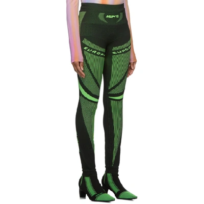 Shop Misbhv Black And Green Active Future Leggings In Black/green