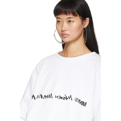 Shop Mm6 Maison Margiela Reversible White And Multicolor Padded T-shirt In 100 White