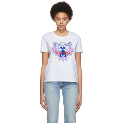 Shop Kenzo White Limited Edition Embroidered Tiger T-shirt In 01 White