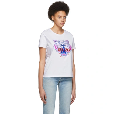 Shop Kenzo White Limited Edition Embroidered Tiger T-shirt In 01 White
