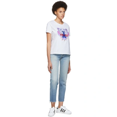 Shop Kenzo White Limited Edition Embroidered Tiger T-shirt In 01 White