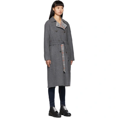 Shop Rag & Bone Rag And Bone Reversible Grey Rach Coat In 20 Grey