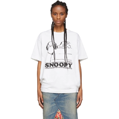 Shop Marc Jacobs Off-white Peanuts Edition Snoopy T-shirt In 134 Vin Wht