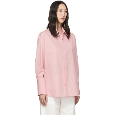 Shop Alexander Mcqueen Pink Poplin Classic Shirt In 5003 Pink