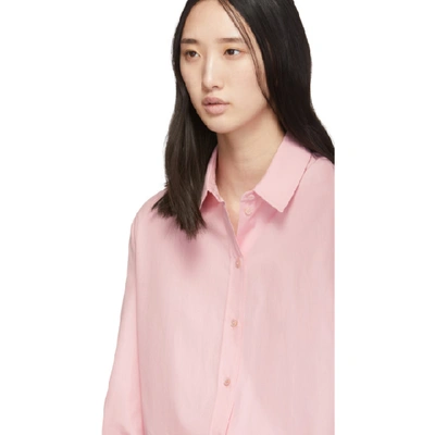 Shop Alexander Mcqueen Pink Poplin Classic Shirt In 5003 Pink