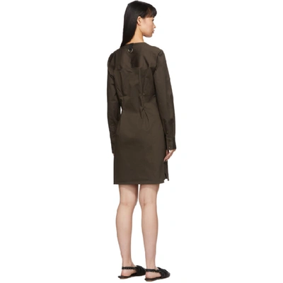 Shop Tibi Brown Dominic Shirt Dress In Brown Brown