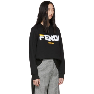 Shop Fendi Black  Mania Sweatshirt In F0gme Black