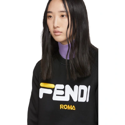 Shop Fendi Black  Mania Sweatshirt In F0gme Black