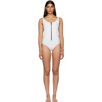 Shop Lisa Marie Fernandez White Jasmine Bonded Swimsuit