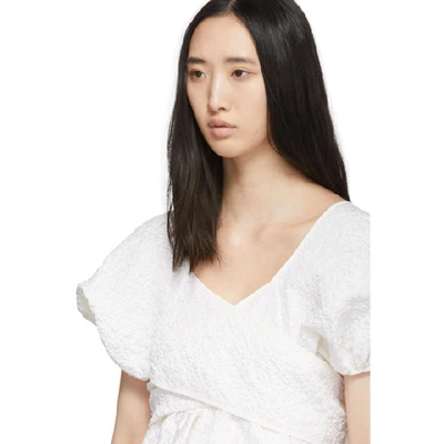 Shop Cecilie Bahnsen White Puff Sleeve Angie Blouse