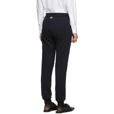 Shop Thom Browne Navy Classic Loopback Lounge Pants In 415 Navy