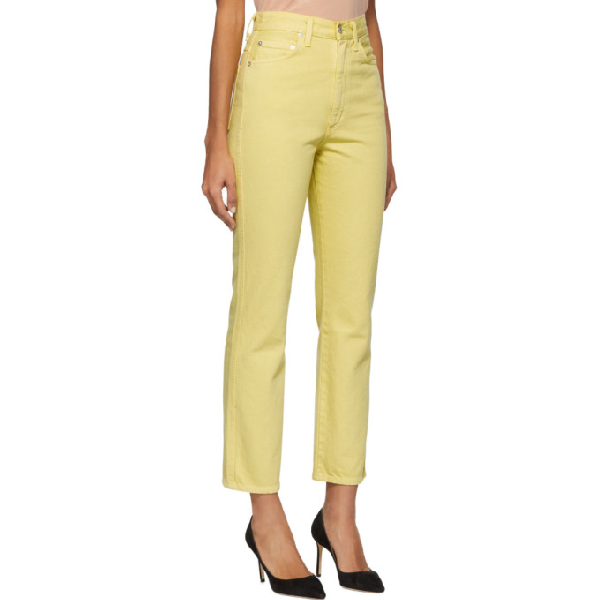 agolde yellow jeans