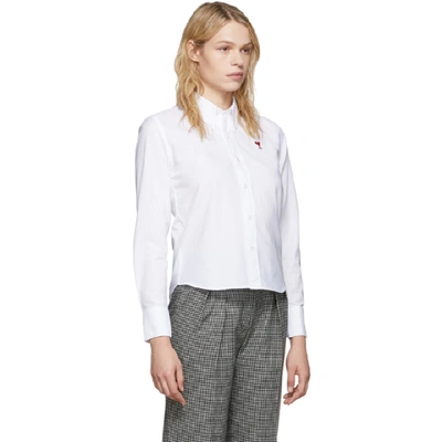 Shop Ami Alexandre Mattiussi White Ami De Coeur Shirt In 100 White