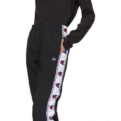Shop Champion Black Nylon Elastic Cuff Track Pants