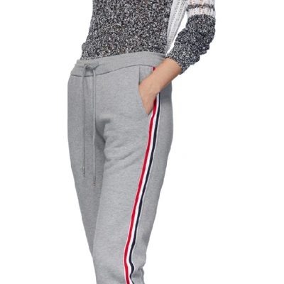 Shop Thom Browne Grey Classic Loopback Stripe Lounge Pants In 055 Light G