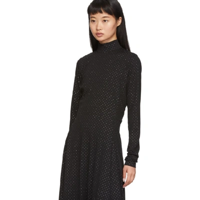 Shop Marc Jacobs Black & Silver Turtleneck Dress In 1 Black