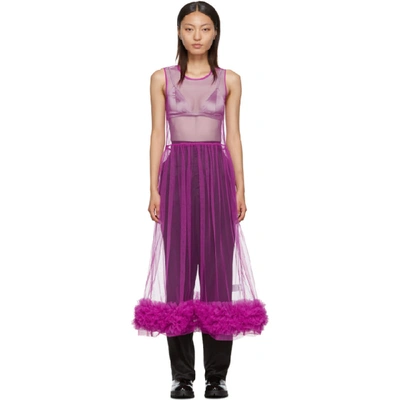 Shop Molly Goddard Pink Alison Dress In Magenta