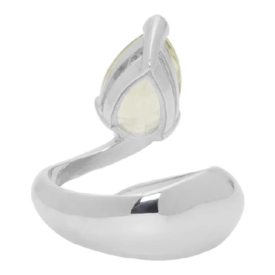 Shop Alan Crocetti Ssense Exclusive Silver And Green Amethyst Alien Ring