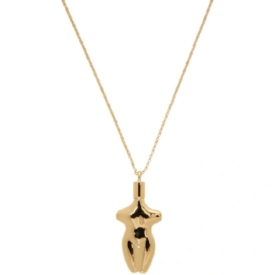 Shop Chloé Chloe Gold Femininities Necklace In 9da Gold