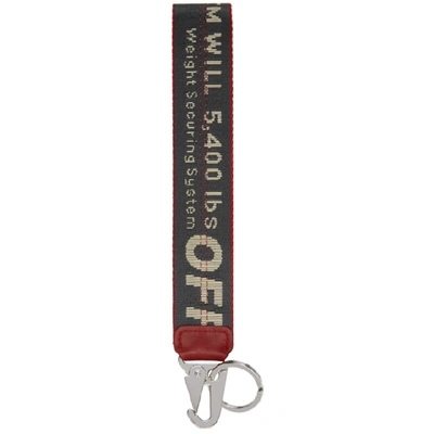 Shop Off-white Grey Industrial Keychain In Anthracite