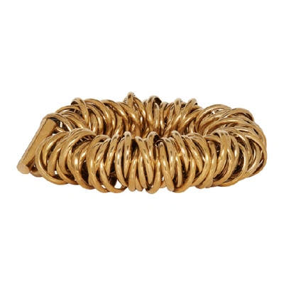 Shop Balenciaga Gold Multiring Bracelet In 0604 Gold