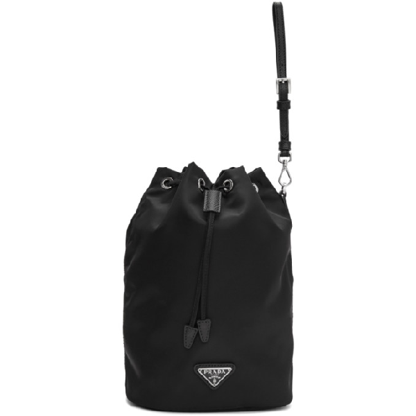 prada bucket bag leather