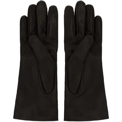 Shop Balenciaga Black And Silver Bb Gloves In 1081 Bk/sl