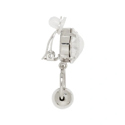 Shop Justine Clenquet Silver Laurie Clip-on Earrings In Palladium
