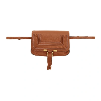 Shop Chloé Chloe Tan Marcie Belt Pouch In 25m Tan