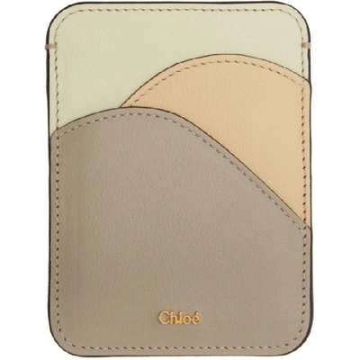 Shop Chloé Chloe Grey Walden Card Holder In 089 Pastelg