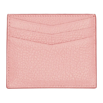 Shop Miu Miu Pink Madras Love Card Holder In F0028 Pink