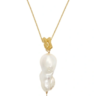 Shop Alighieri Gold The Remedy Chapter I Necklace In Pearl