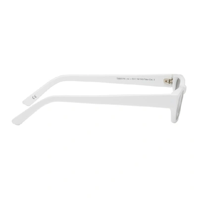 Shop Andy Wolf White Tamayn Sunglasses In C White