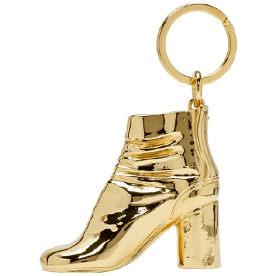 Shop Maison Margiela Ssense Exclusive Gold Tabi Boot Keychain In 950 Gold