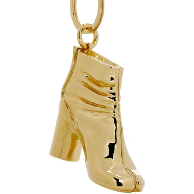 Shop Maison Margiela Ssense Exclusive Gold Tabi Boot Keychain In 950 Gold