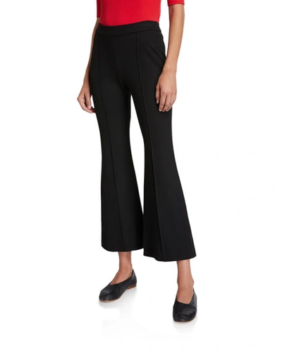 Shop Rosetta Getty Cropped Flare Trousers In Black