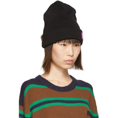 OFF-WHITE 黑色拼贴毛线帽
