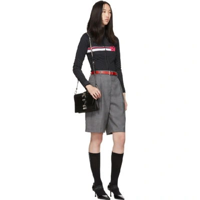 Shop Prada Reversible Black & Red Leather Belt