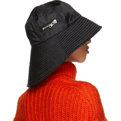 Shop Maison Michel Black Julianne Hat In Black/orang