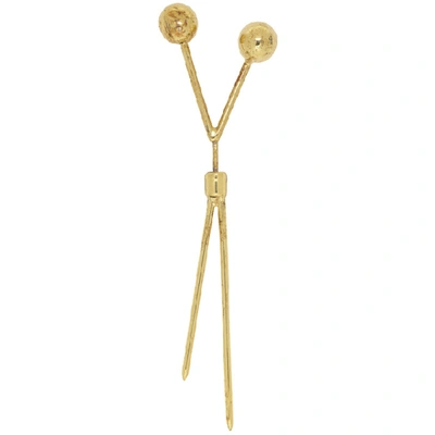 Shop Alan Crocetti Gold 2 Pin Single Earring