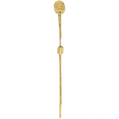 Shop Alan Crocetti Gold 2 Pin Single Earring