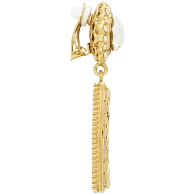 Shop Dolce & Gabbana Dolce And Gabbana Gold Dg Strass Earrings In Zoo00 Gold