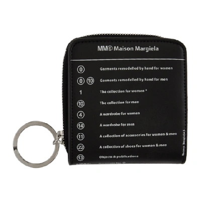MM6 MAISON MARGIELA 黑色徽标环绕式拉链钱包