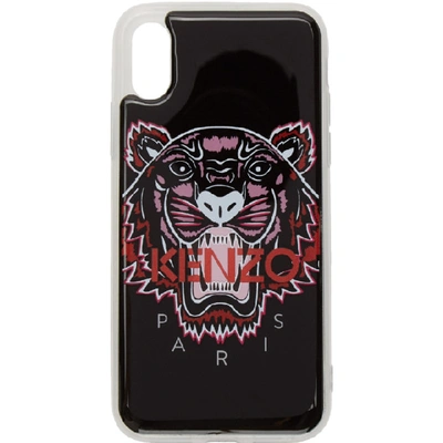Shop Kenzo Black 3d Tiger Logo Iphone X/xs Case In 99 Black