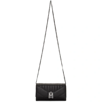 Shop Mackage Black Anata Wallet Bag In Blk/gunmeta