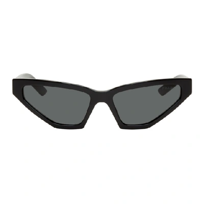 Shop Prada Black Angular Cat-eye Sunglasses