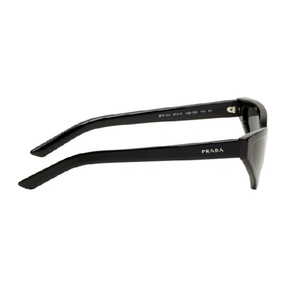 Shop Prada Black Angular Cat-eye Sunglasses