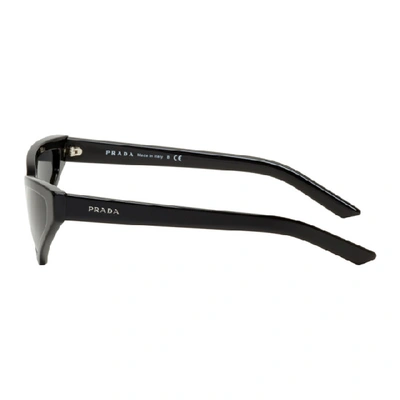 Shop Prada Black Angular Cat-eye Sunglasses